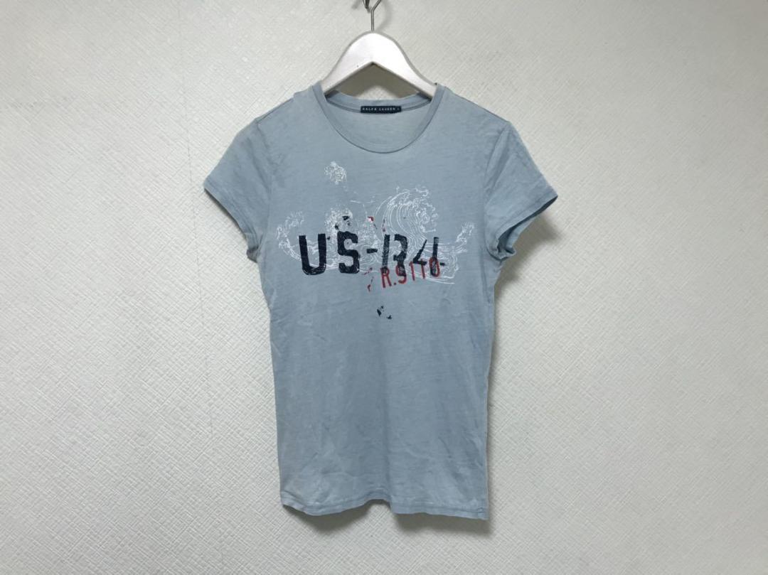 本物ラルフローレンRALPHLAURENコットンプリント半袖T