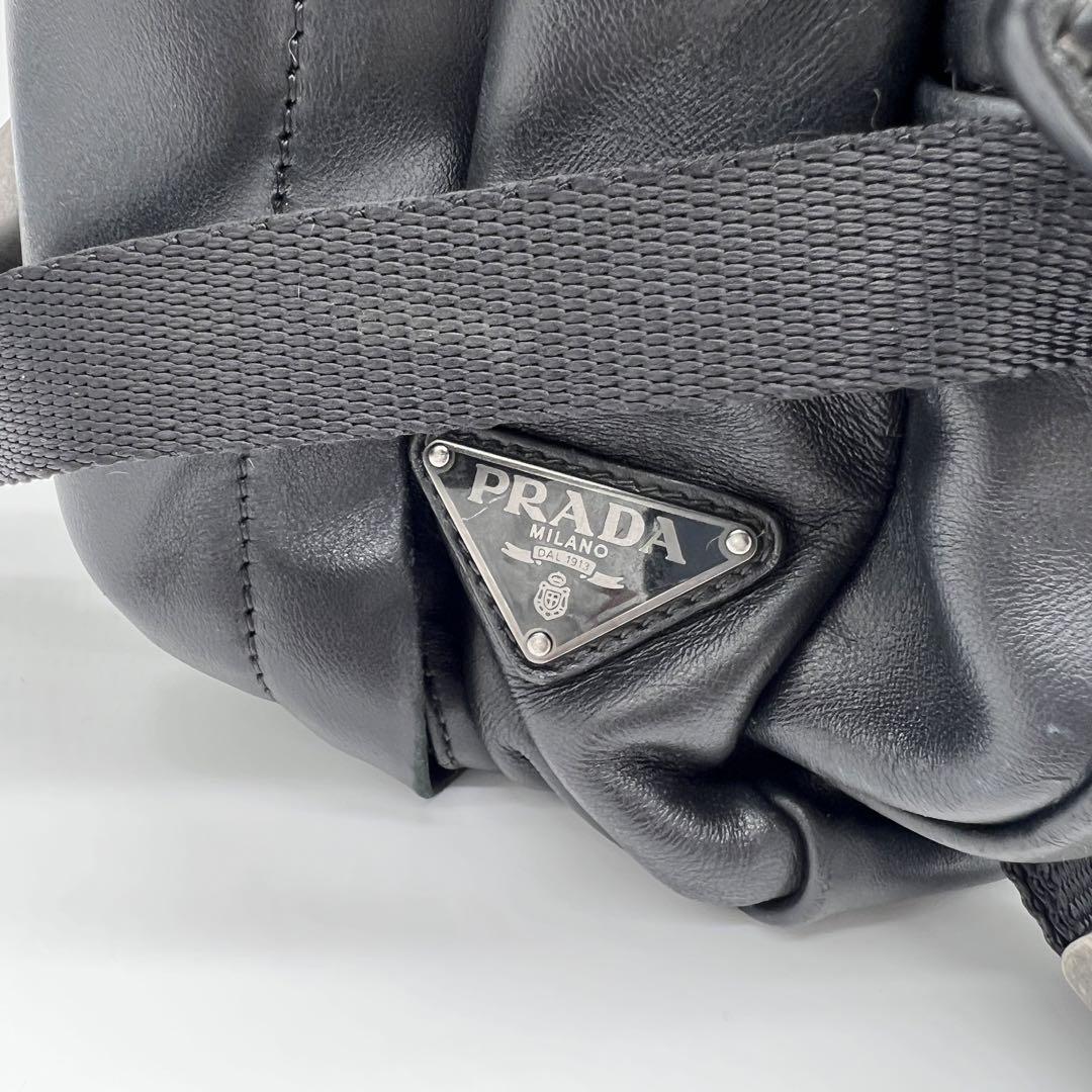 PRADA プラダ 2VZ001 カーブレザー リュック バックパック レザー
