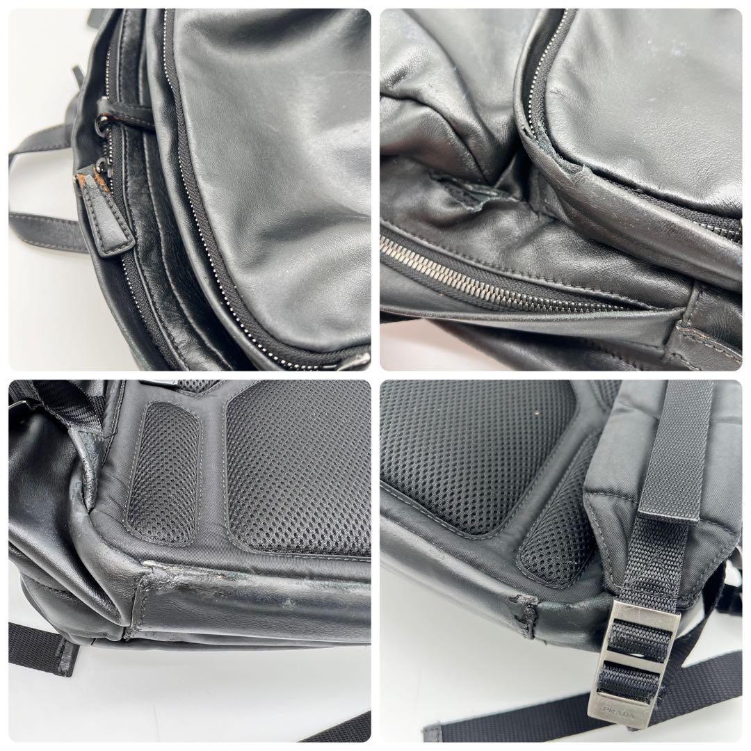 PRADA プラダ 2VZ001 カーブレザー リュック バックパック レザー
