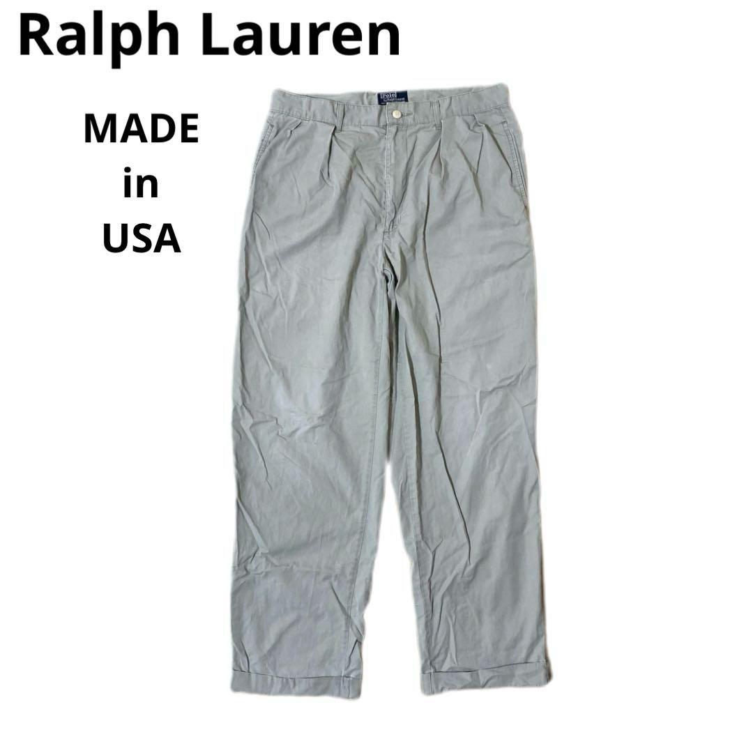 期間限定・お買い得商品: |産地直送 Ralph メルカリ - 初期 32×30 90s アメリカ製 薄手 ポロチノ Lauren パンツ