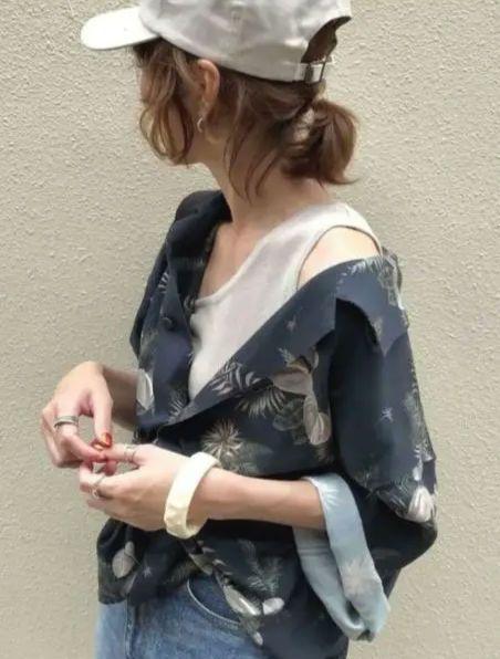 試着のみtodayfulヴィンテージアロハシャツビッグシルエットクリーニング済