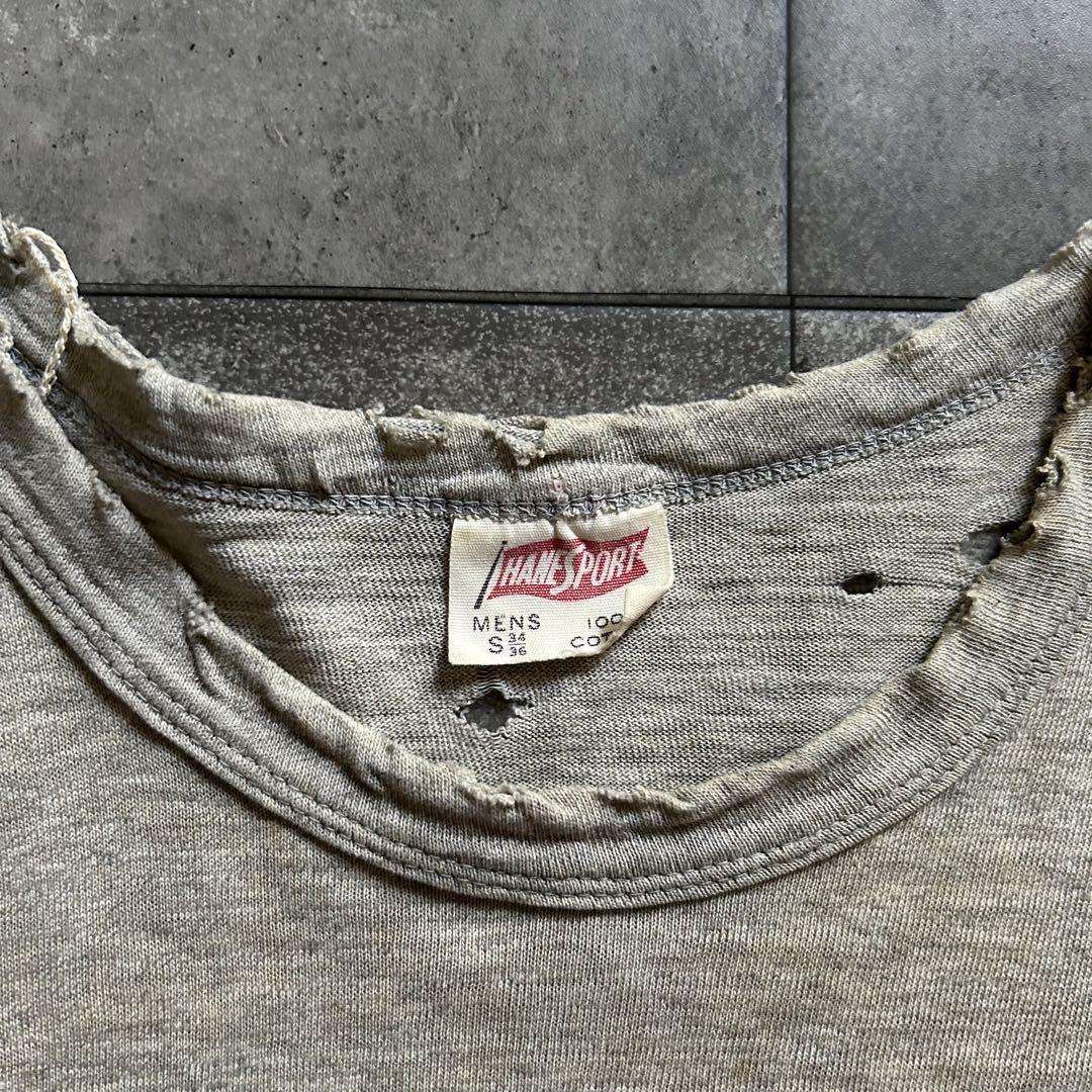 hanessport ヴィンテージカレッジロゴtシャツ