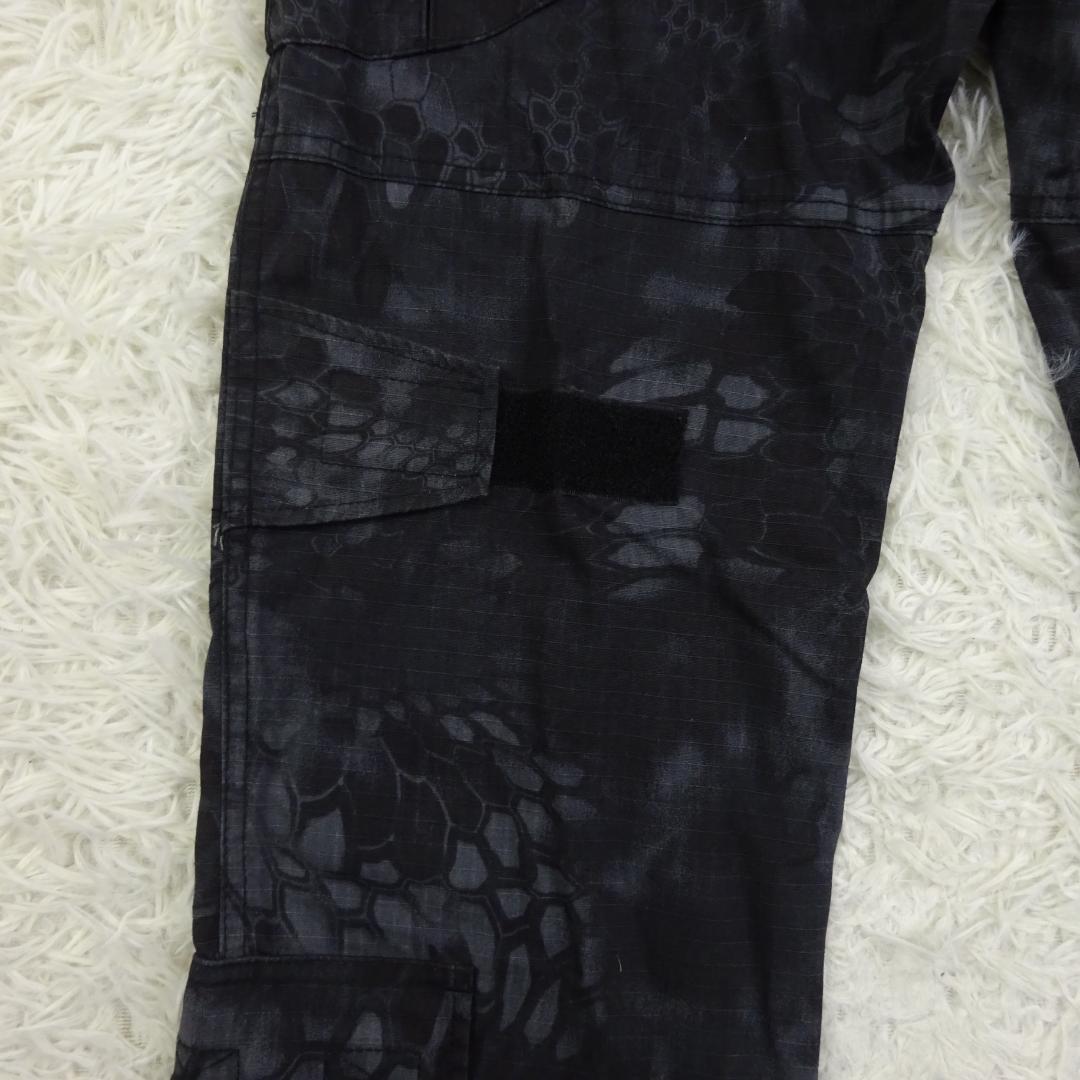美品　エマーソン　タクティカルパンツ　カモフラージュ　パイソン迷彩ブラック　32