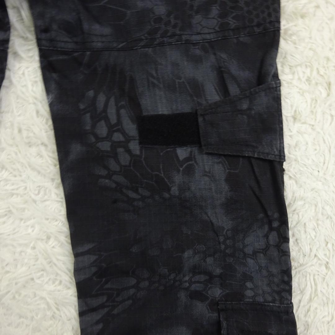 美品　エマーソン　タクティカルパンツ　カモフラージュ　パイソン迷彩ブラック　32