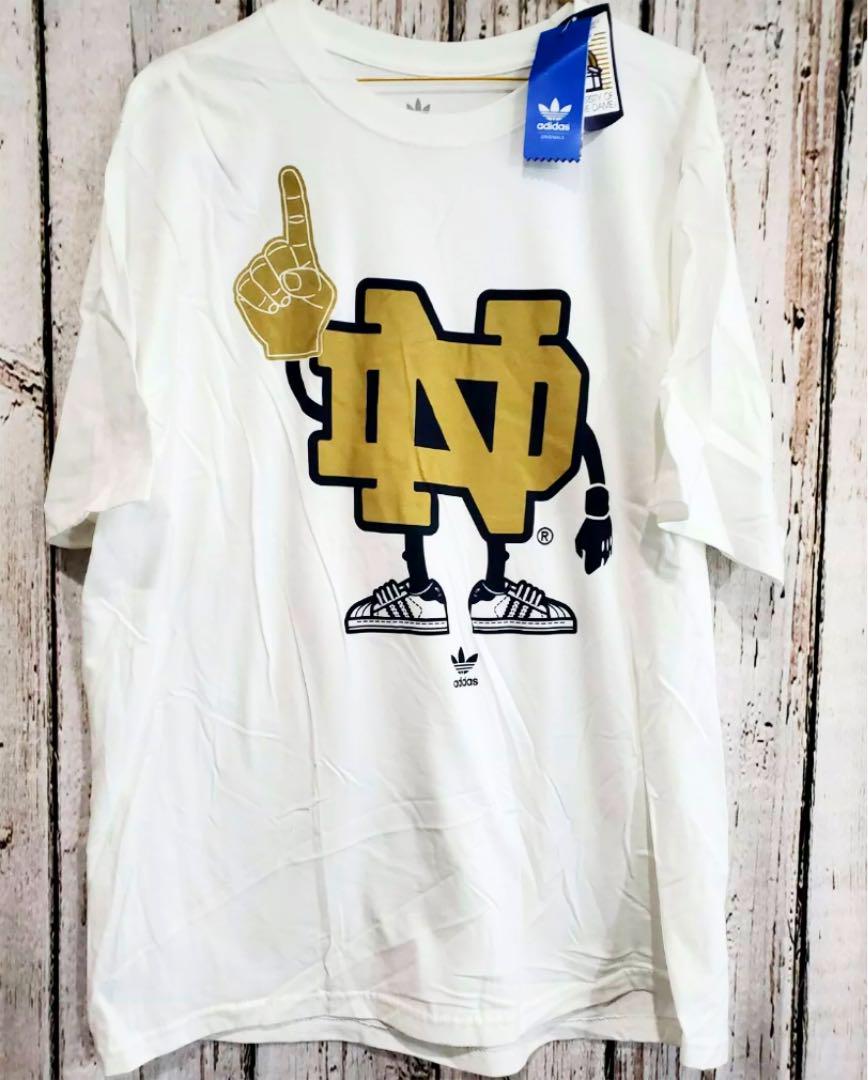 日本最大の ノートルダム大学 アディダス アメフト Lサイズ ホワイト【新品】 Tシャツ アメリカンフットボール 日本最大の ノートルダム大学 アディダス アメフト Lサイズ ホワイト【新品】 Tシャツ アメリカンフットボール