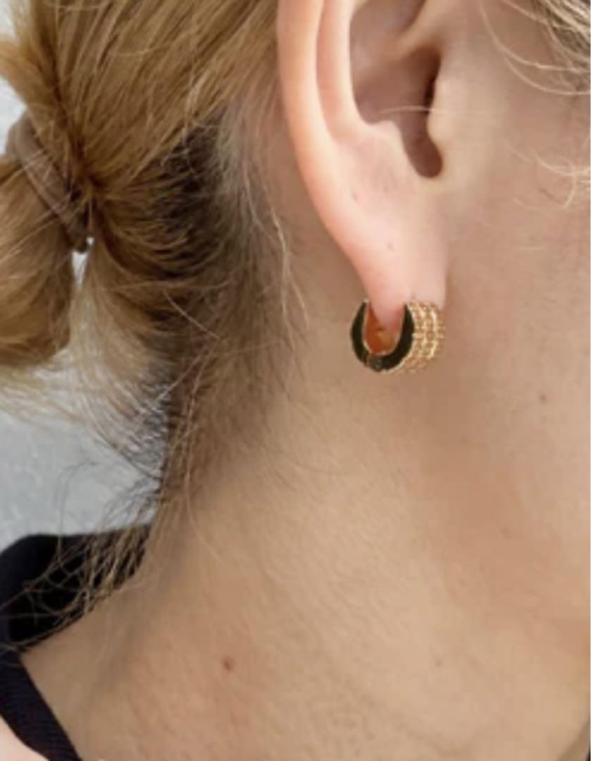 美品 r.alagan ララガン ピアス DOT TILE HOOPS 画像6