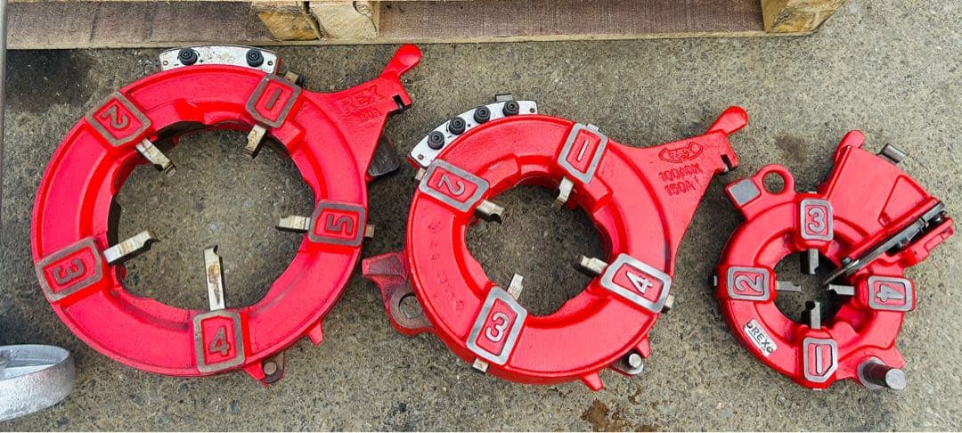 ★パイプマシン ねじ切り機★150A改★☆中古品★ 自動切上ダイへッド3 ★パイプマシン ねじ切り機★150A改★☆中古品★ 自動切上ダイへッド3