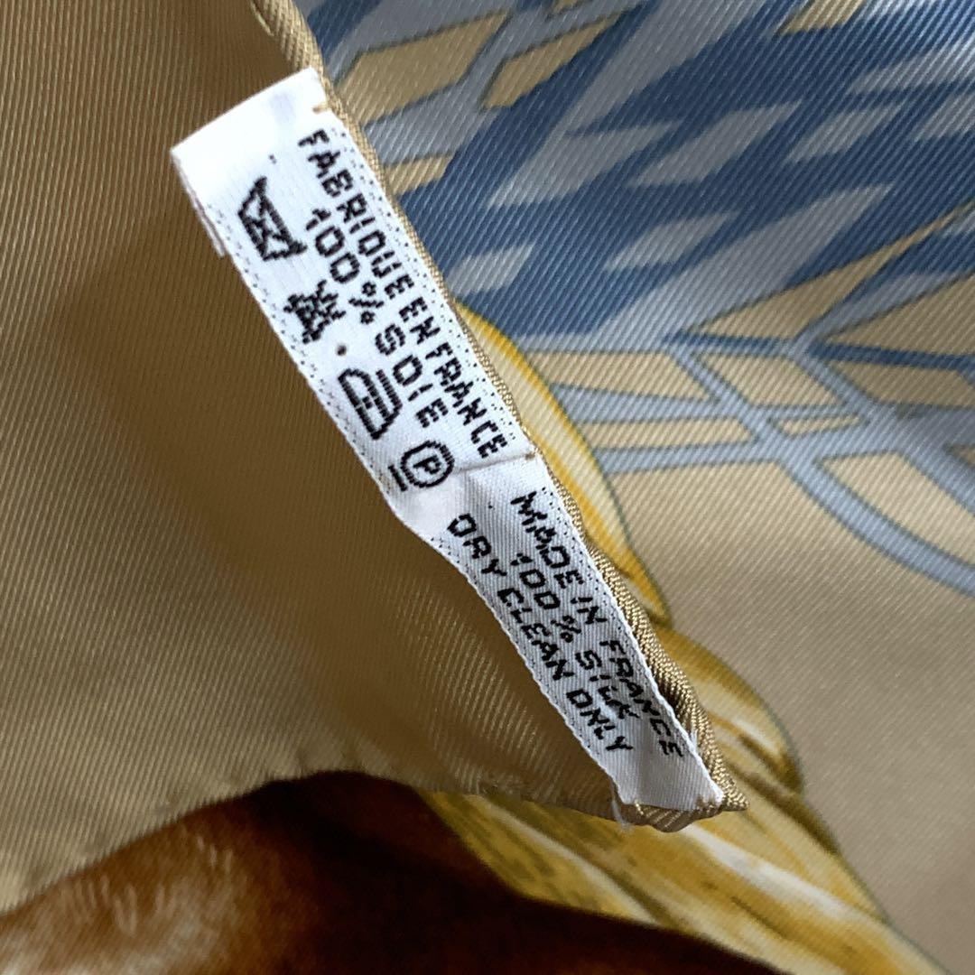 HERMES 大判スカーフ カレ90 王妃のターバン 0706..