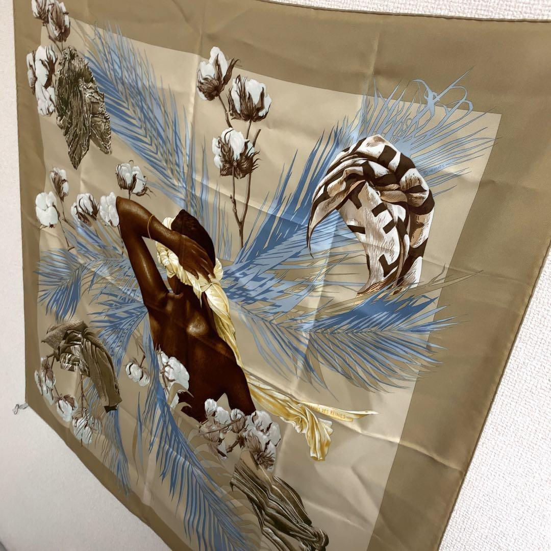 HERMES 大判スカーフ カレ90 王妃のターバン 0706..