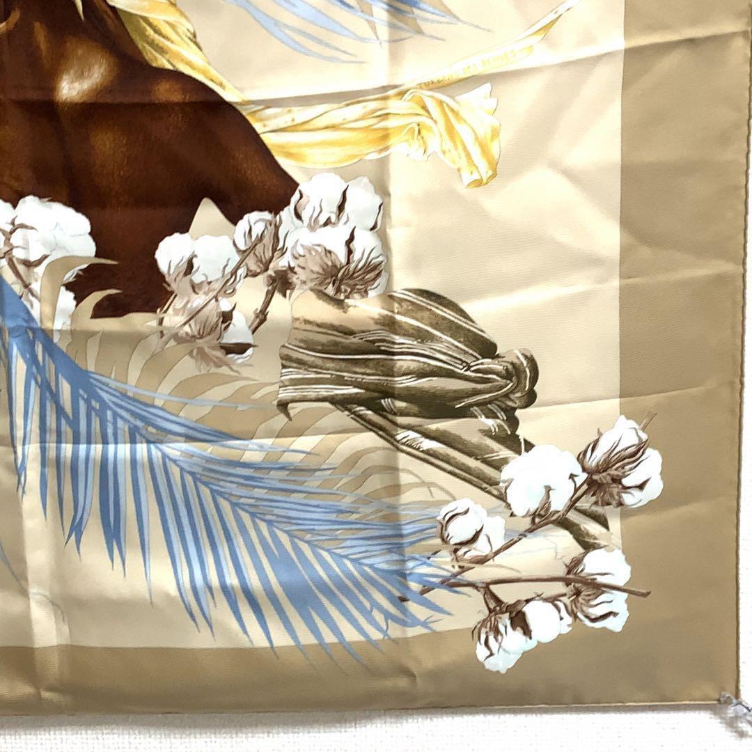HERMES 大判スカーフ カレ90 王妃のターバン 0706..