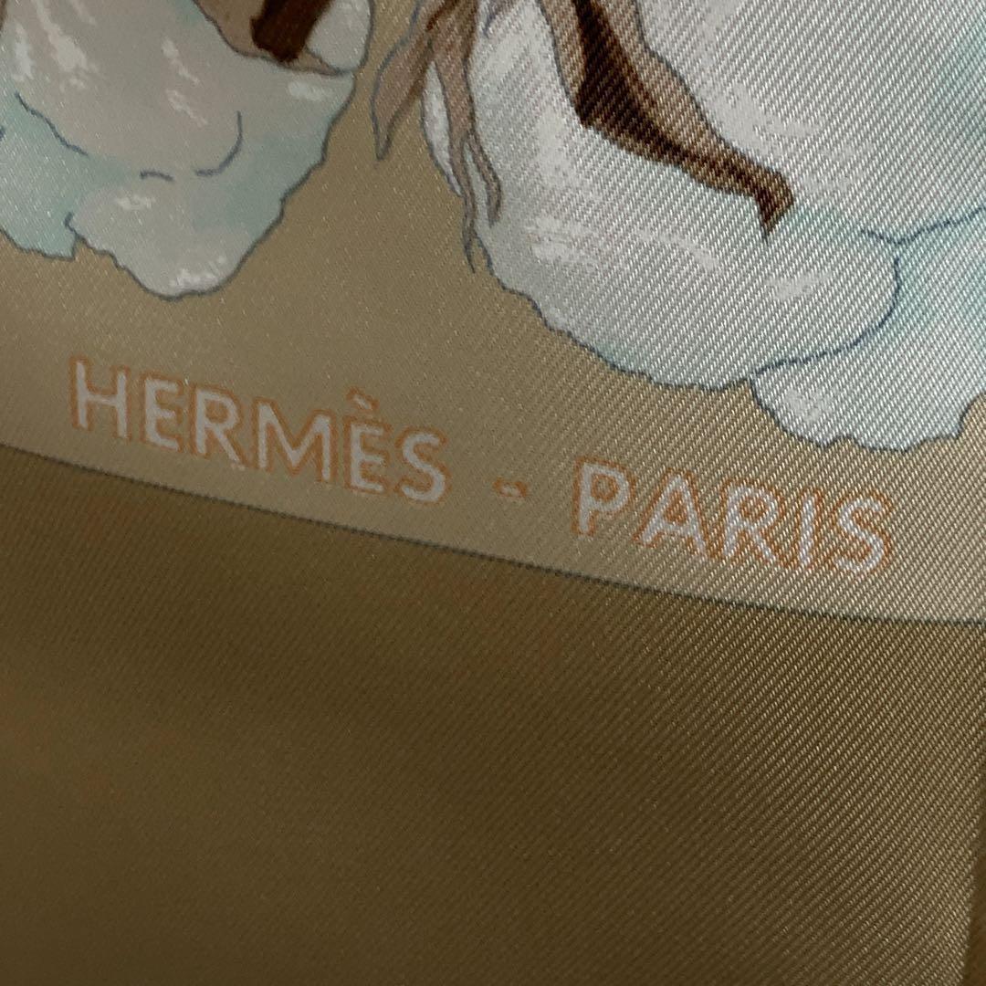 HERMES 大判スカーフ カレ90 王妃のターバン 0706..