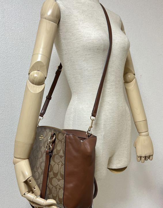 人気超激得 美品 送料無料 COACHコーチシグネチャー2WAYハンドバッグ ブラウン系 8bcfU-m73267673019 NEW限定品