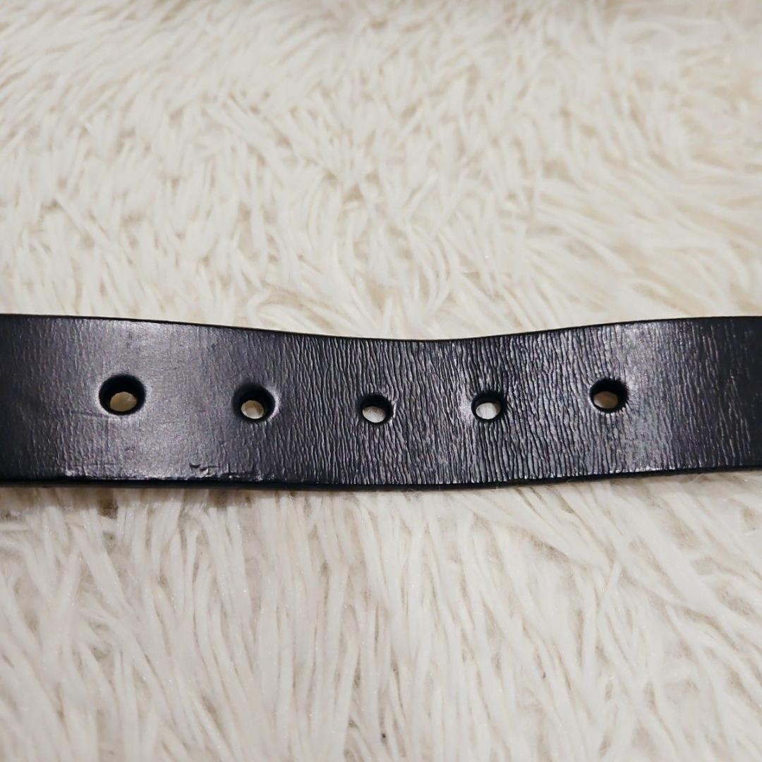 美品 Paul Smith ポールスミス ベルト レザー 三連バックル 黒 M