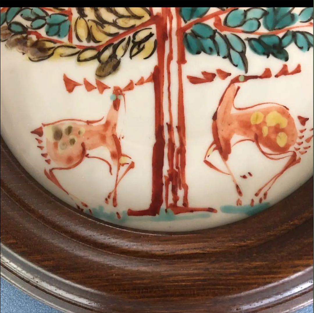 瀧田項一 陶板 陶画 鹿