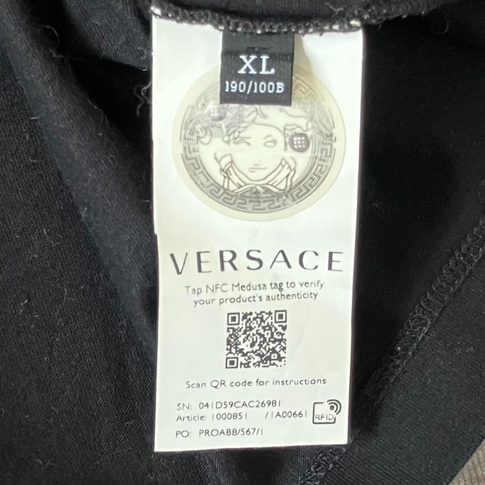 【QR確認済】ヴェルサーチ センターロゴTシャツ メデューサ バロック 切り替え
