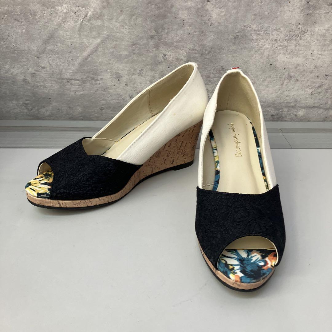 Bccompany mini レディース ウェッジソール パンプス オープントゥ