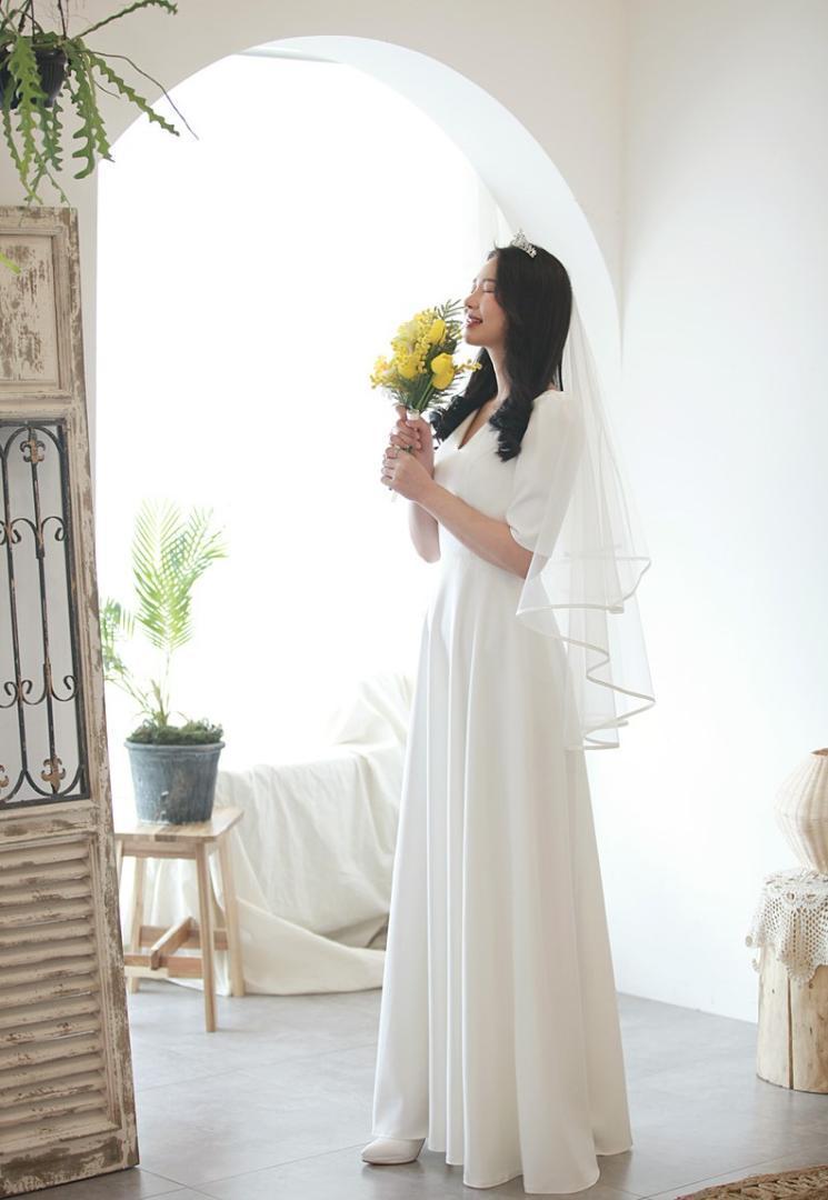 【SALE】 C210 人気 床付き シンプルスレンダー 花嫁衣装 リゾート結婚式 スーツ・フォーマル・ドレス