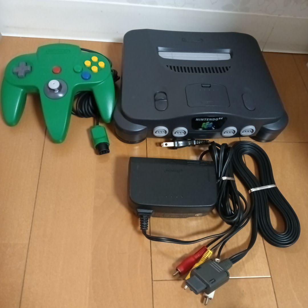 動作品！Nintendo　ニンテンドー64 ブラック　任天堂　本体　コントローラ