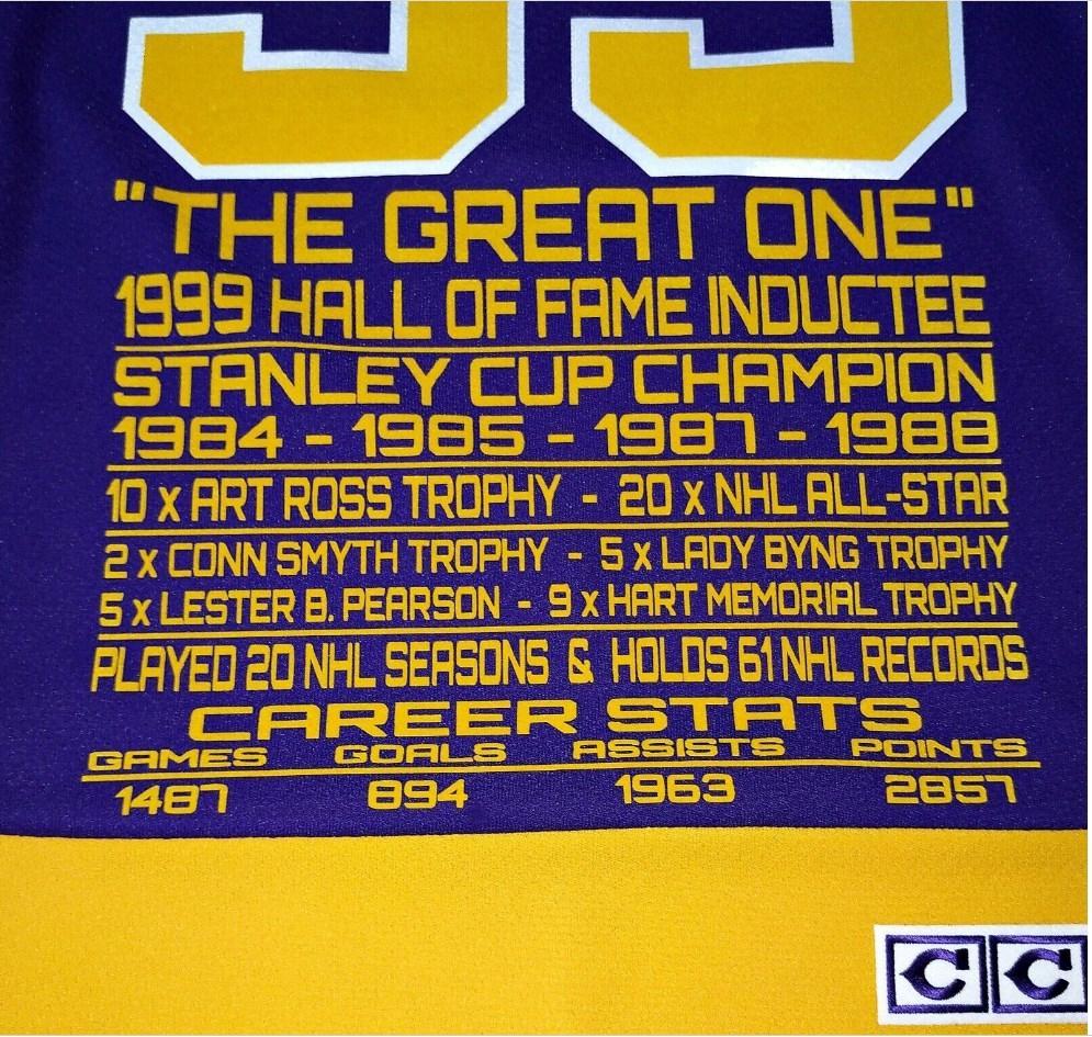 トップス WAYNE GRETZKY KINGS CAREER STATS JERSEY