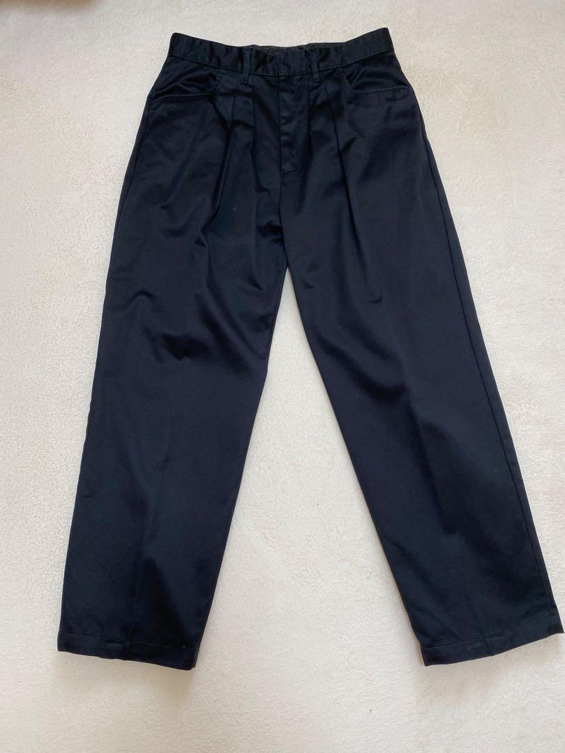 FARAH 2タックワイドチノパンツ　ブラック　サイズ32