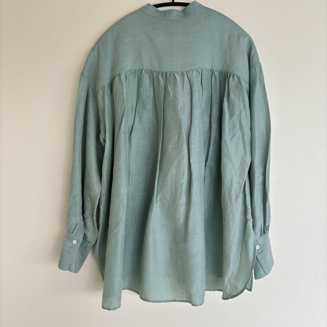 極美品✨イエナ ラミーリヨセル バックギャザーシャツ 23SS グリーン 長袖 追加》ラミーリヨセル バックギャザーシャツ | イエナ(IENA