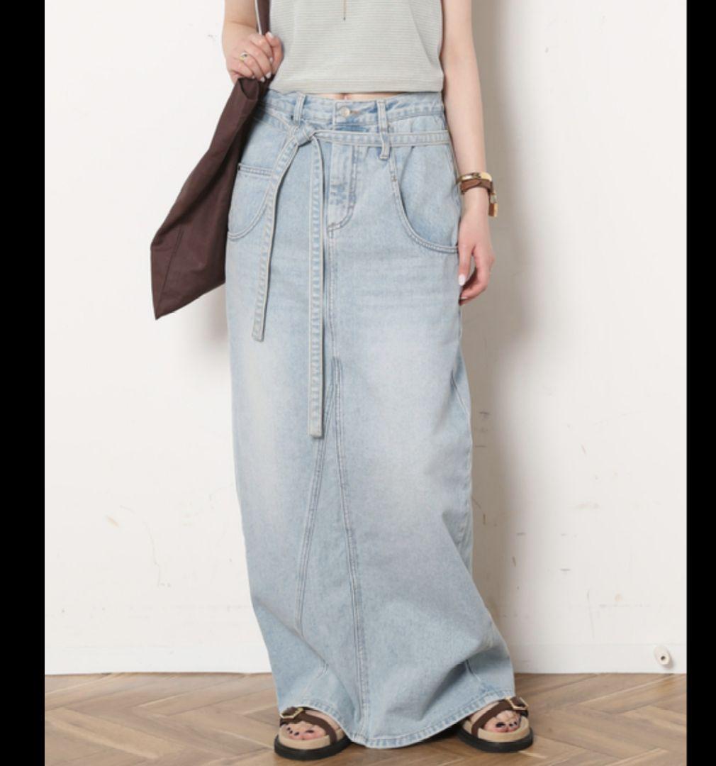 APSTUDIO ハイウエストデニムスカートM AP STUDIO