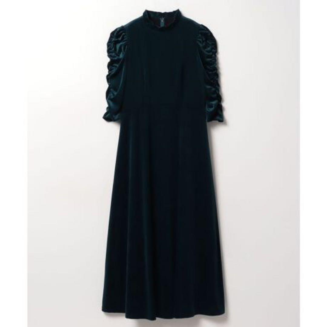 最安値で販売！ LOULOU WILLOUGHBY ダークグリーン ベロアワンピースM Loulou Willoughby