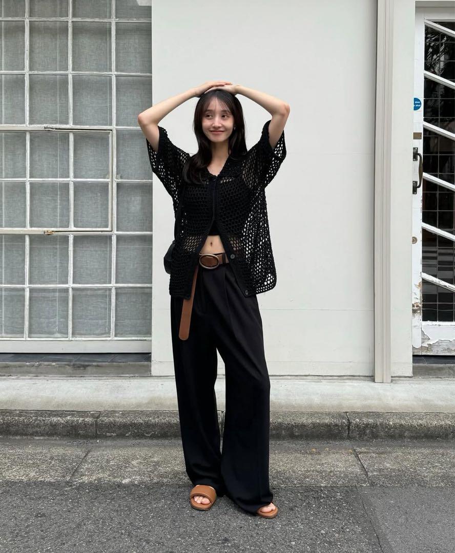 【Knuth Marf】crochet knit shirt/クロシェットニット