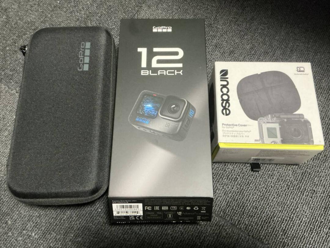 GoPro｜HERO12 BLACK＋保護カバー＋専用ケース（数時間のみ使用）