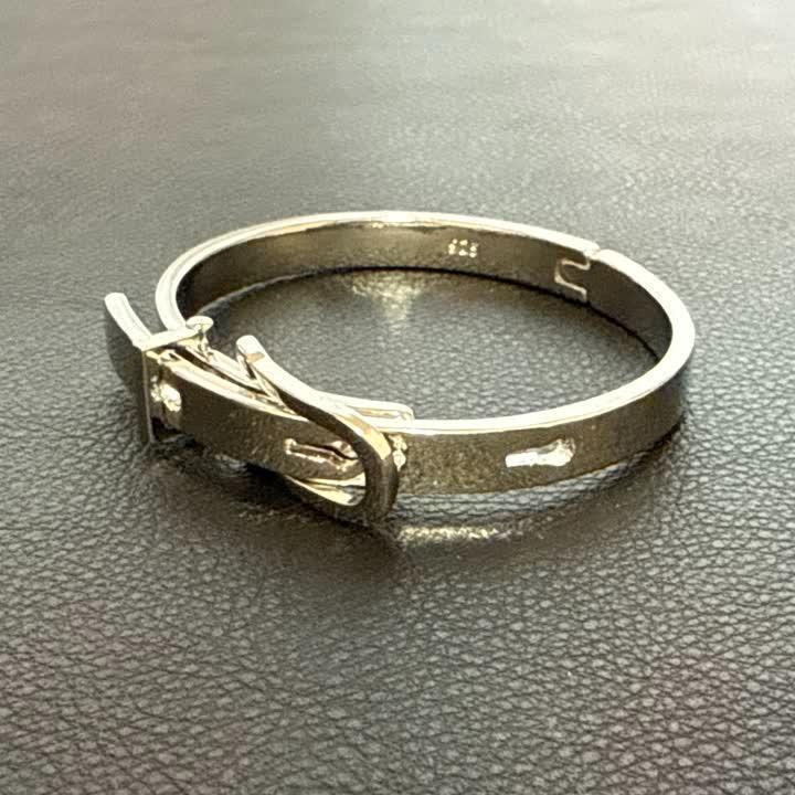 シルバーブレスレット バングル シルバー925 ベルト
