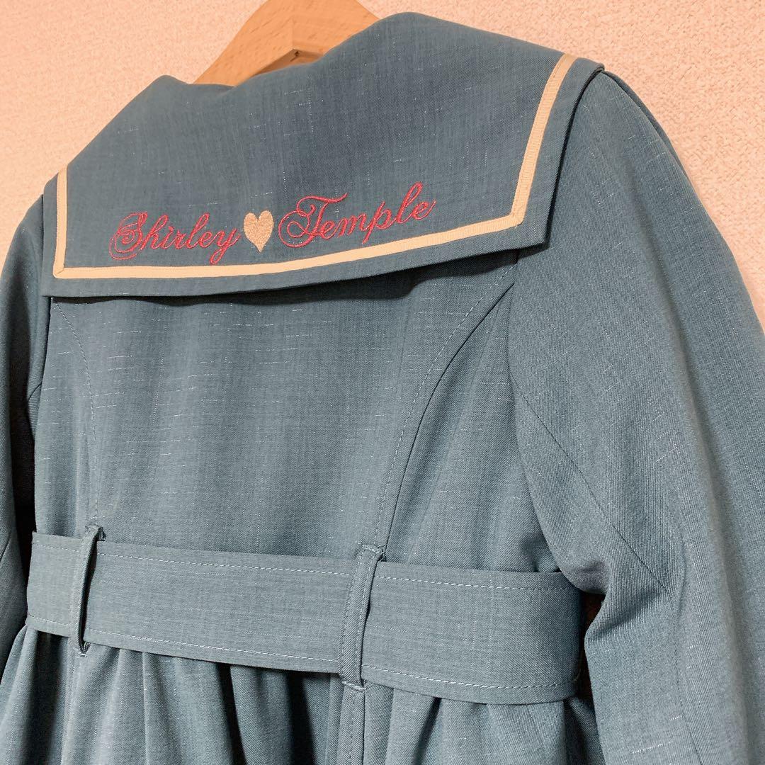 シャーリーテンプル セーラーカラーコート 130 グリーン シャーリーテンプル セーラーカラーコート 130 グリーン