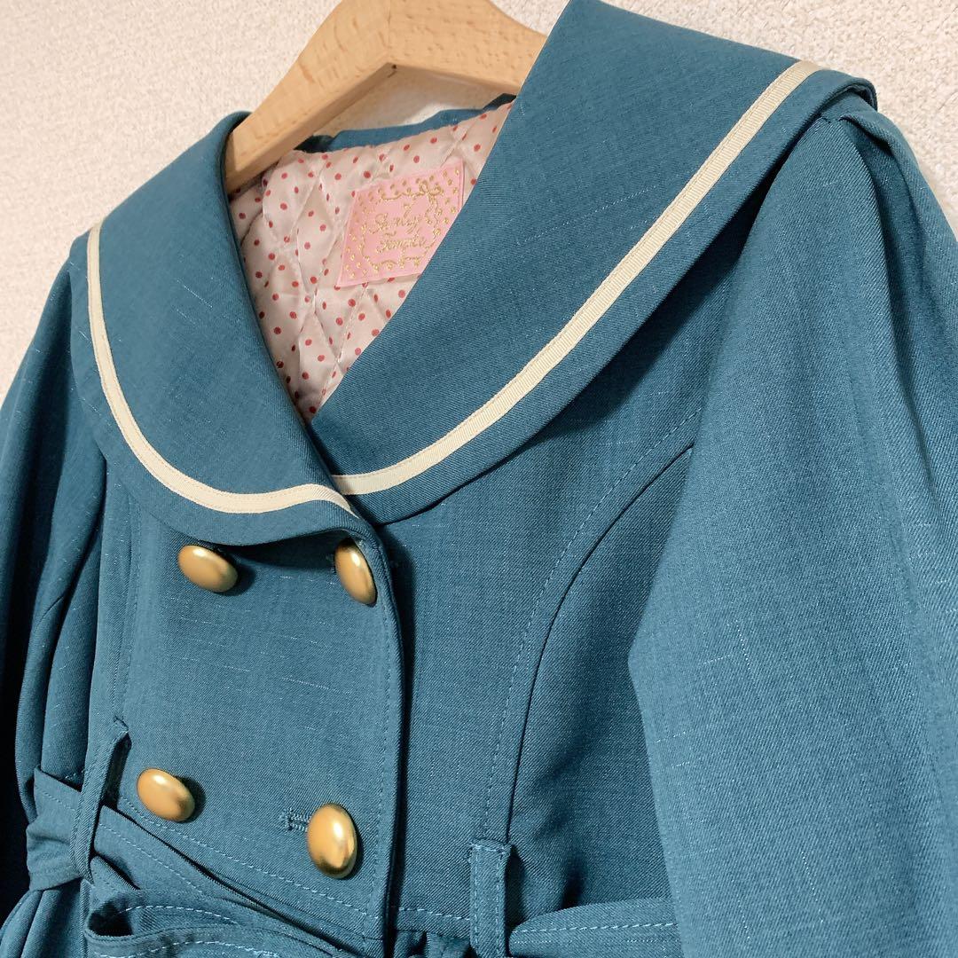 シャーリーテンプル セーラーカラーコート 130 グリーン シャーリーテンプル セーラーカラーコート 130 グリーン