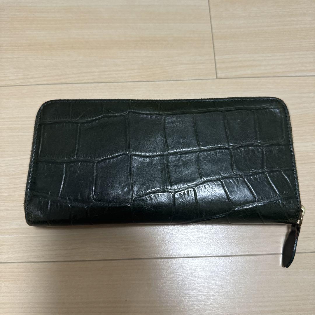 ロングウォレット　クロコダイル　長財布　イルビゾンテ　グリーン