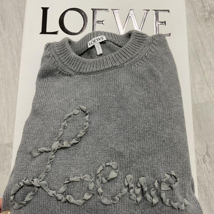 最安値爆買い ロエベ loewe ニット セーター カットソー グレー ロゴ LcFgr-m73301844571 高評価低価