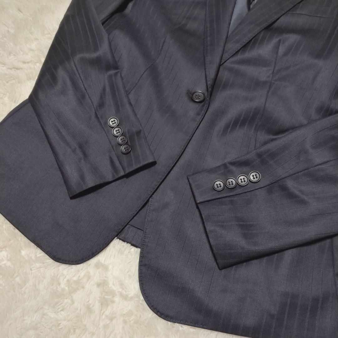美品！23区× Bahariye社　パンツスーツ　サイズ38　ストライプ　濃紺