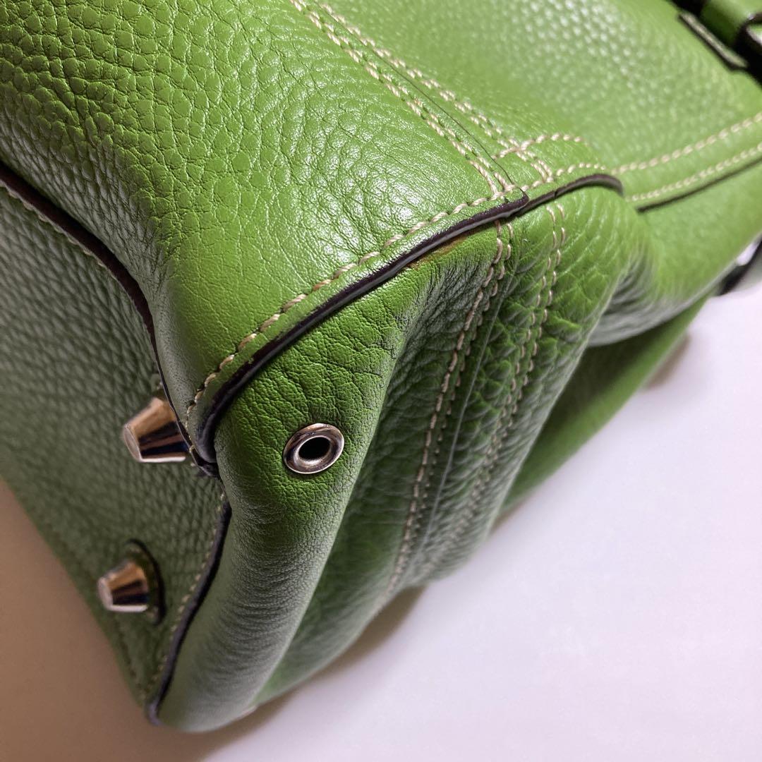 希少色　COACH ショルダーバッグ　トートバッグ　グリーン 13087 希少色 COACH ショルダーバッグ トートバッグ グリーン 13087