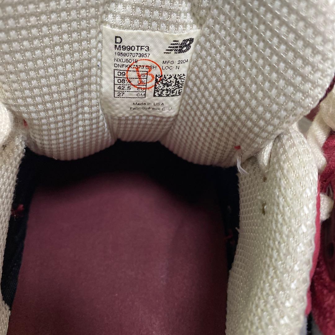 ニューバランス M990TF3 27.5cm テディサンティス ニューバランス M990TF3 27.5cm テディサンティス