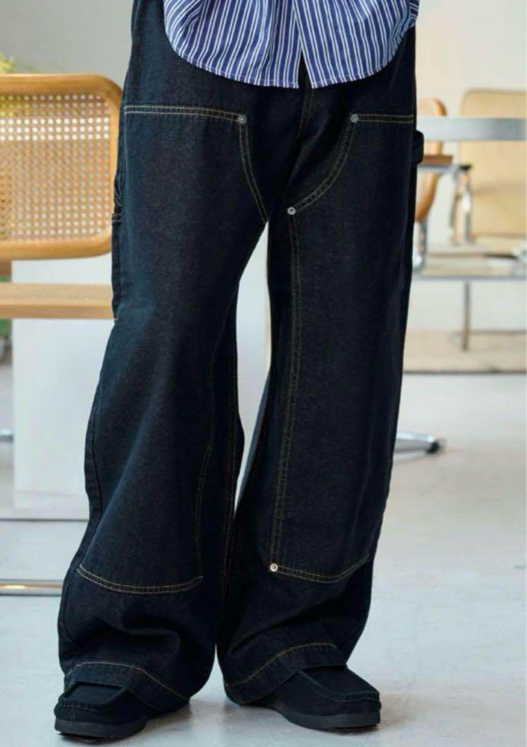 wettempt DOUBLE KNEE DENIM PANTS