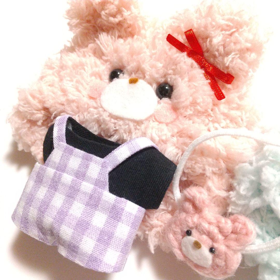 A71【颯爽★匠様】ちびぐるみサイズ　ぬい服　くま・ねこ帽子セット　オーダー