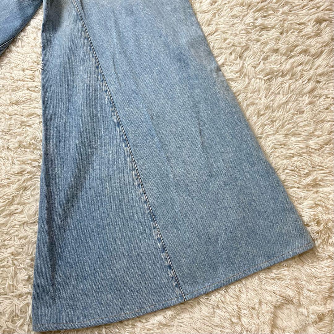 新品タグ付き　MM6　19AW　ワイドデニム　フレア　ハイウエスト　38