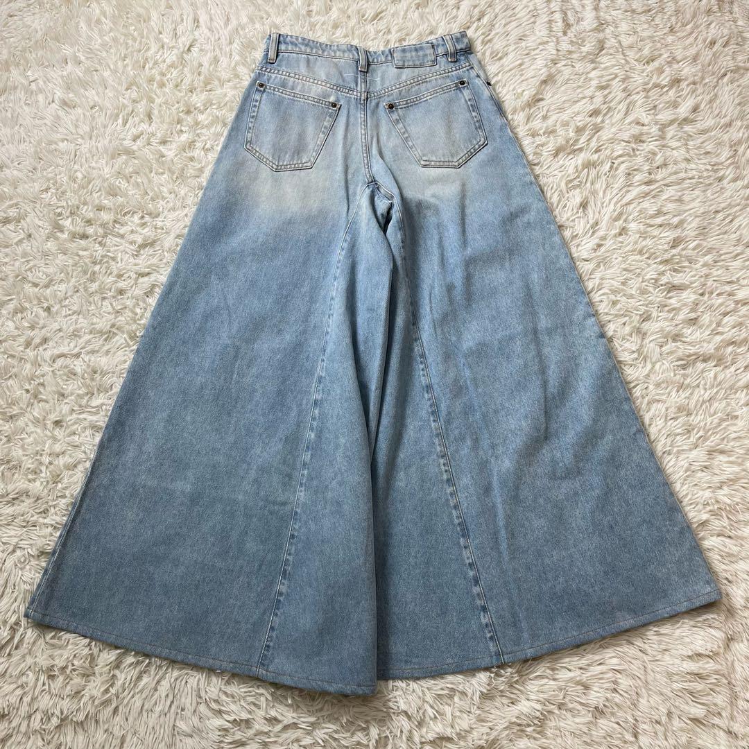 新品タグ付き　MM6　19AW　ワイドデニム　フレア　ハイウエスト　38