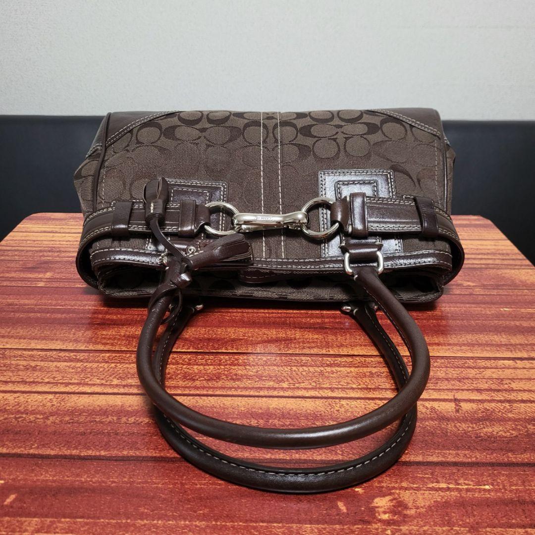 7900□COACH コーチ シグネチャー ハンドバッグ ブラウンbc11yt 7900□COACH コーチ シグネチャー ハンドバッグ ブラウンbc11yt