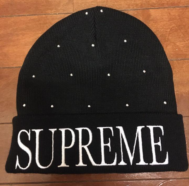 Supreme スタッズロゴビーニー ニットキャップ