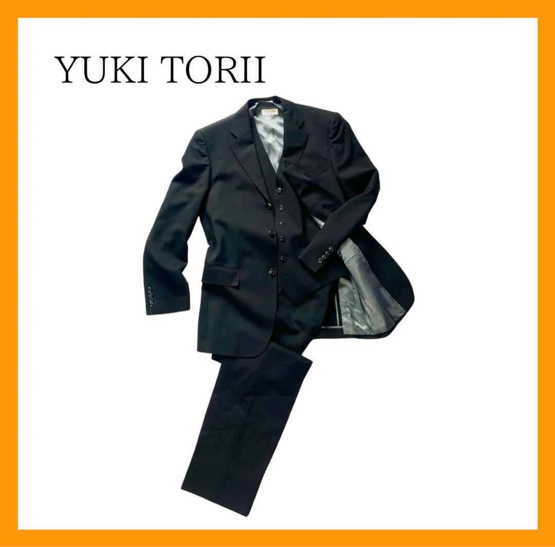 【美品】YUKI TORII ブラックフォーマルスーツ 3ピース