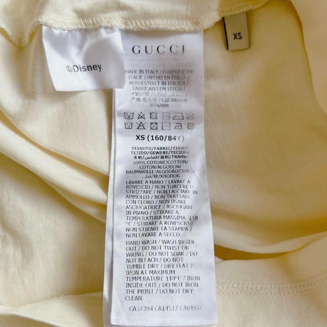 美品✨グッチ　Tシャツ　ミッキー　シェリーライン　半袖　ダブルG 　XS 綿
