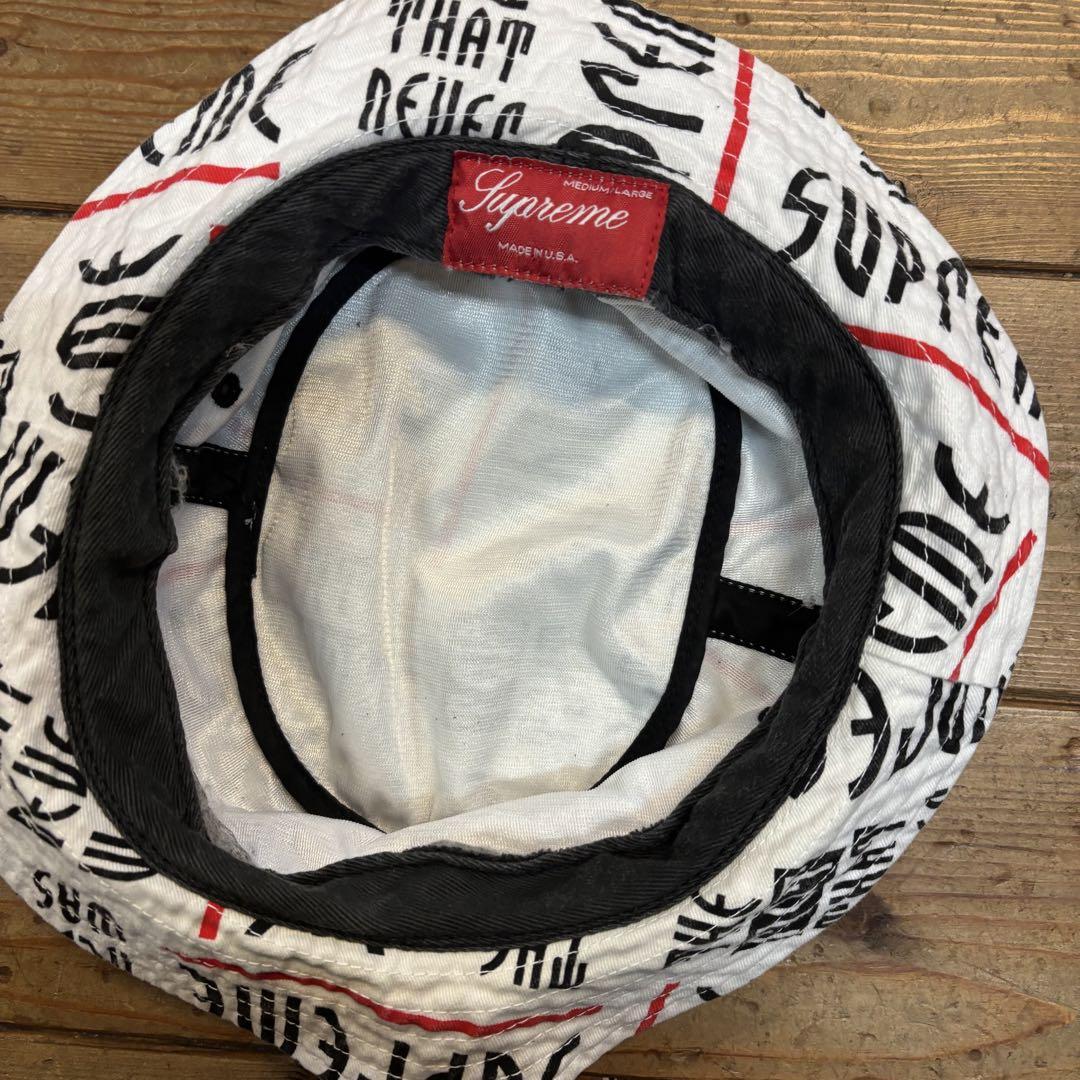 USA製 Supreme 総柄 バケットハット 帽子 ストリート