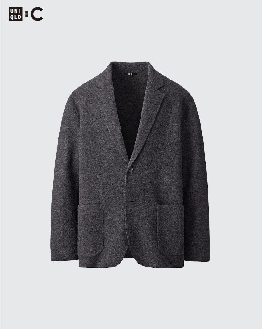 UNIQLO:C ニットジャケット ダークグレー Mサイズ UNIQLO C ユニクロC ニットジャケット ダークグレー M
