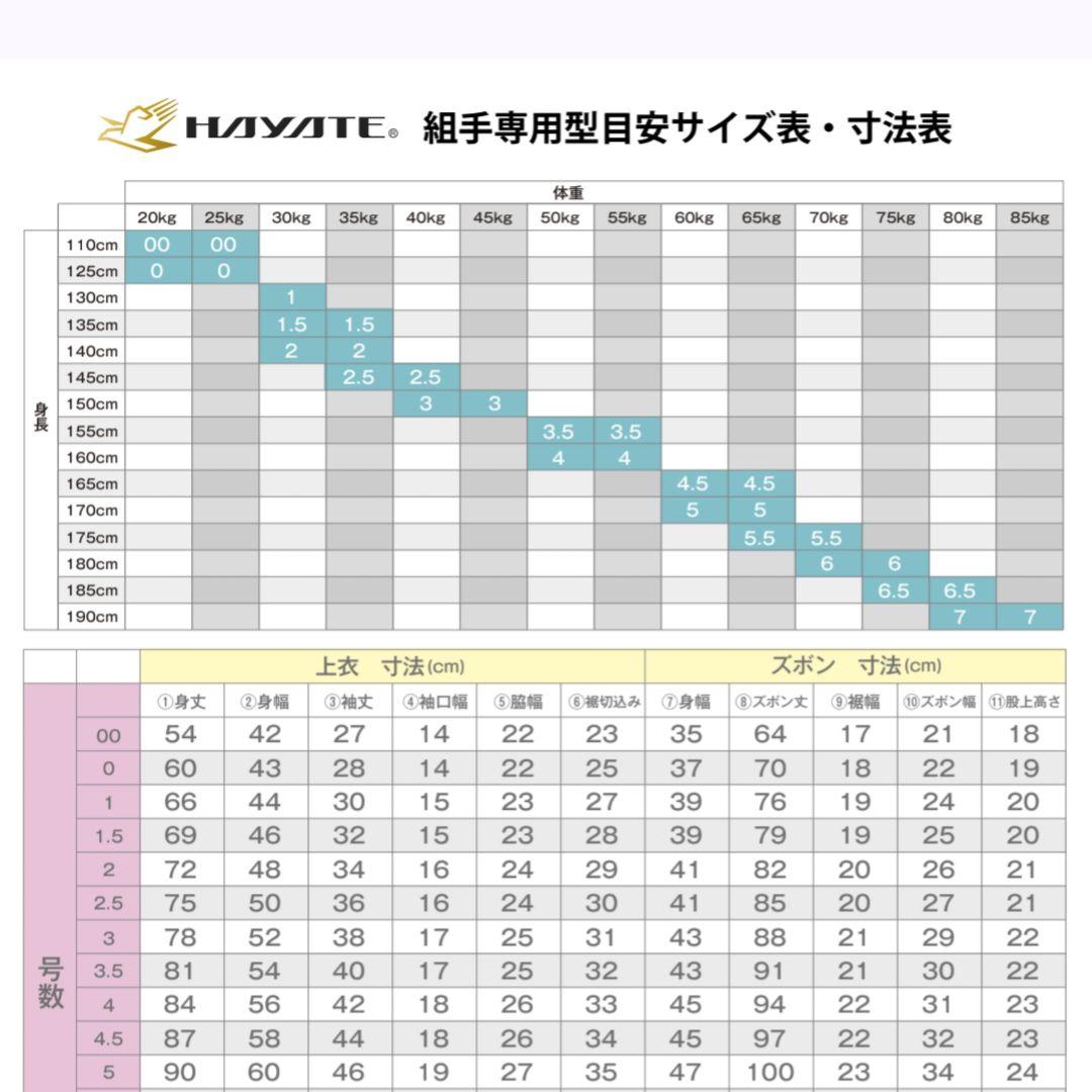 HAYATE 疾風　空手道着　上下セット 5号
