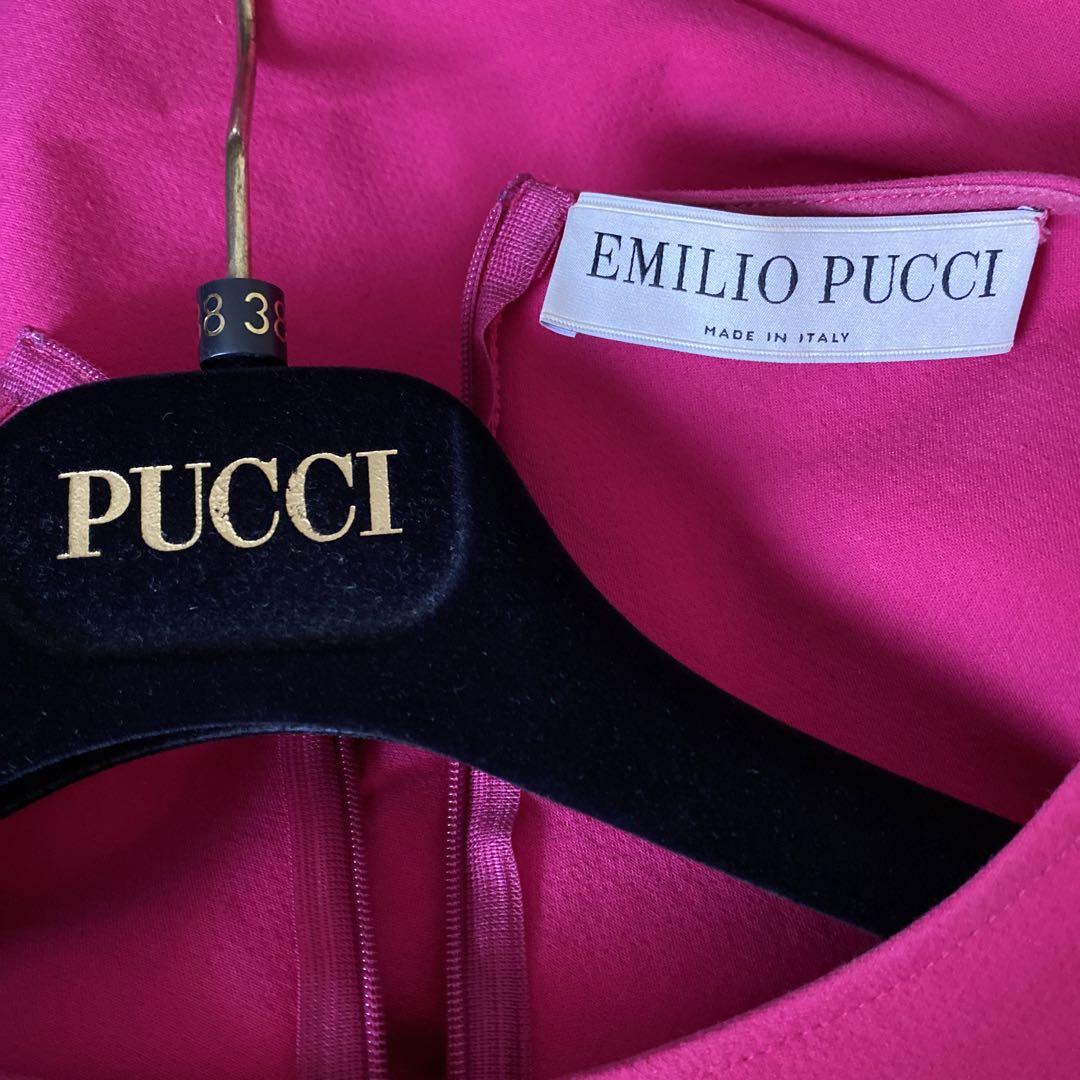 【美品】【今すぐ着られる】エミリオプッチ　ワンピース　ピンク　ノースリーブ　人気 EMILIO PUCCI エミリオプッチ ワンピース ノースリーブ 34