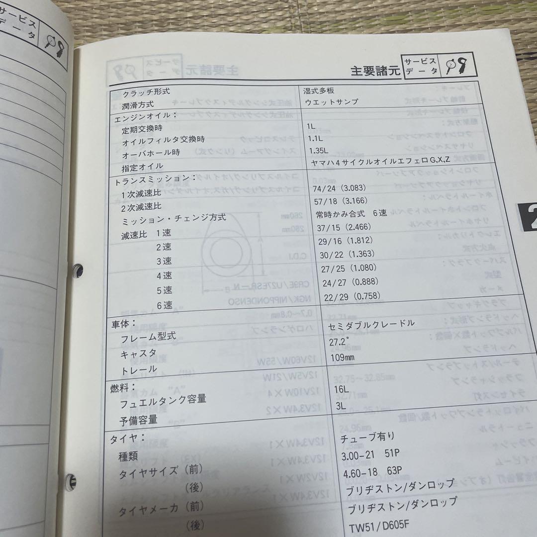 YAMAHA TT250R／RAIDサービスマニュアル2冊